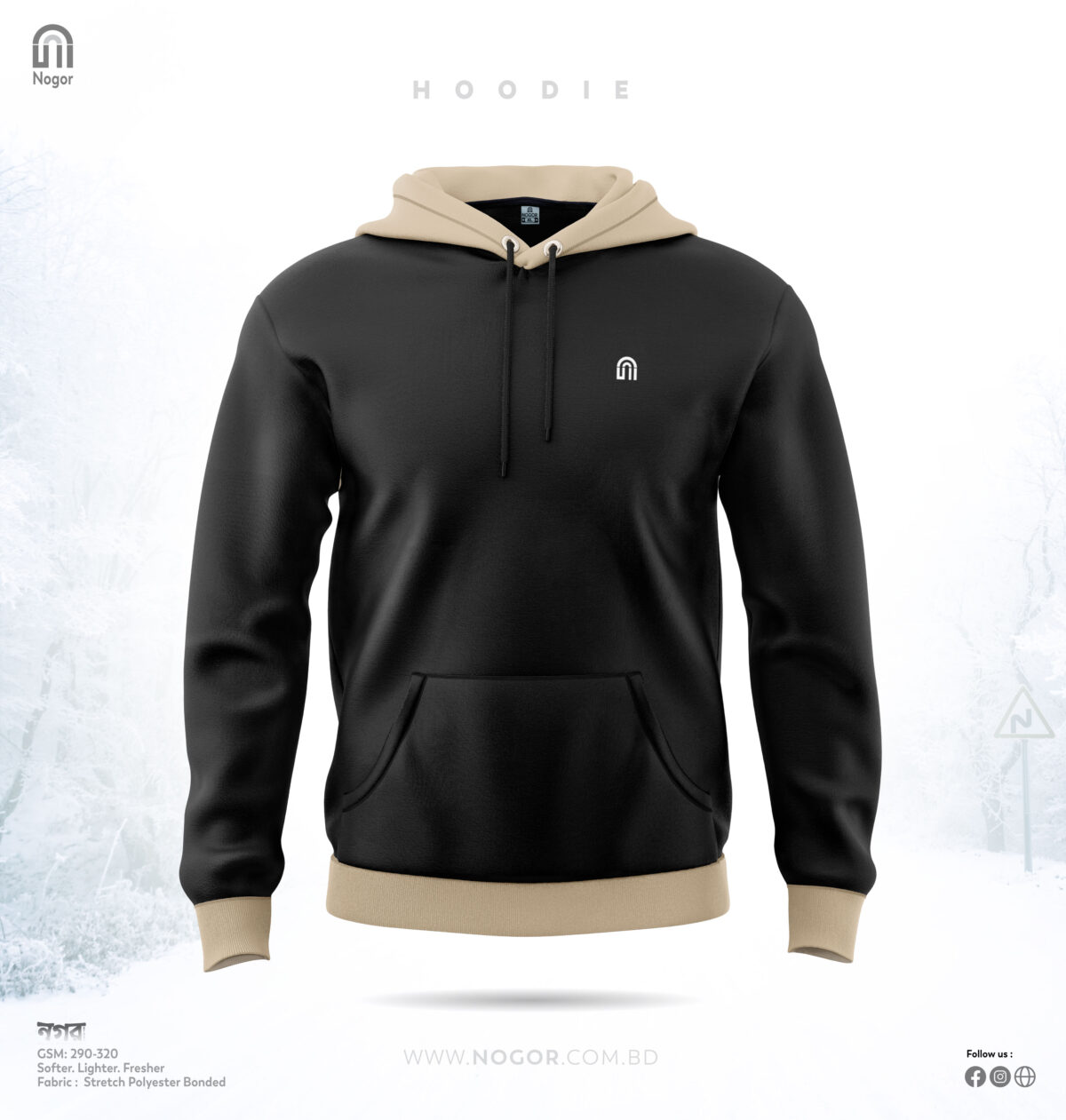 Classic Pullover Hoodie for Men by NOGOR