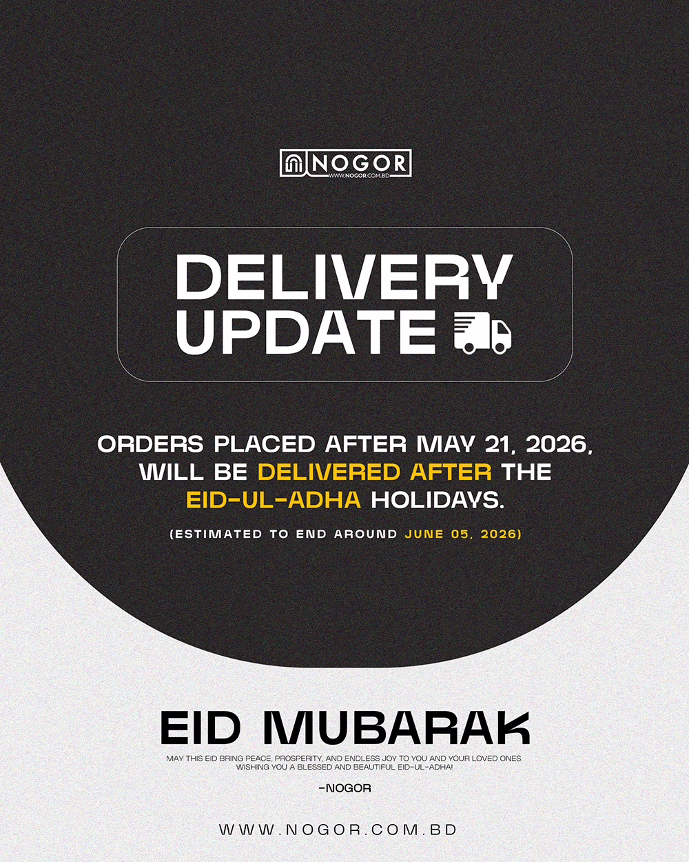 NOGOR EID DELIVERY INFO POPUP
