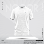 Sophisticated Jacquard White T-Shirt