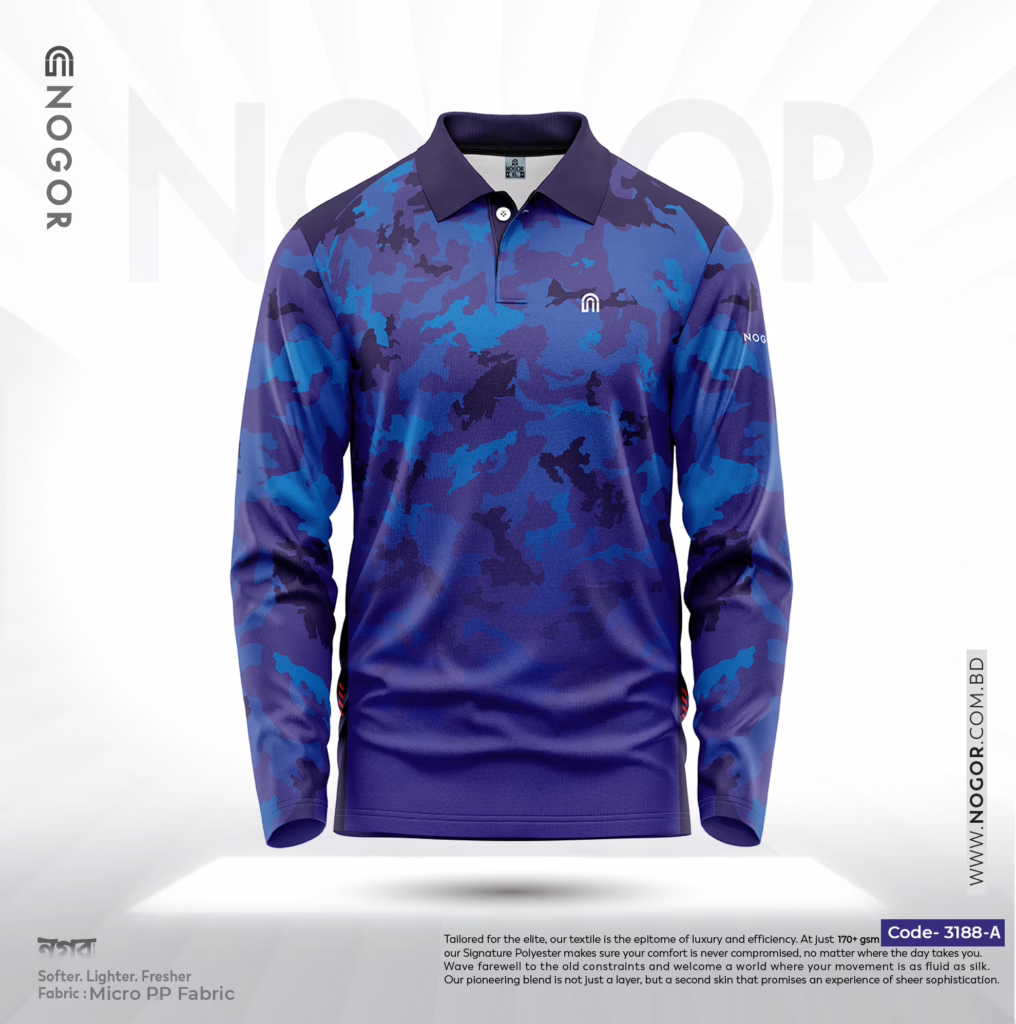 NOGOR Performance Full Sleeve Jersey – Aqua Camo – NFJ180G3188A