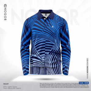 NOGOR Performance Full Sleeve Jersey – Blue Vortex – NFJ180G3208