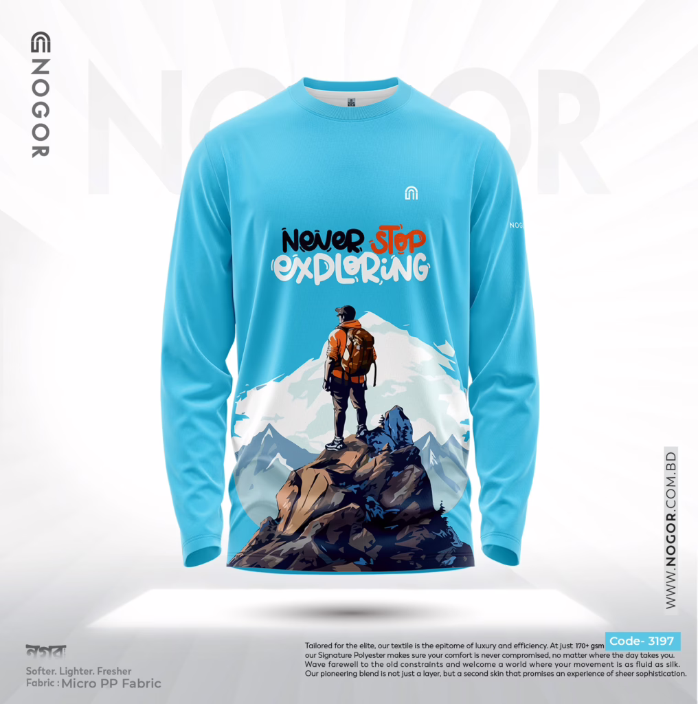 NOGOR Performance Full Sleeve Jersey – Never Stop Exploring – NFJ180G3197