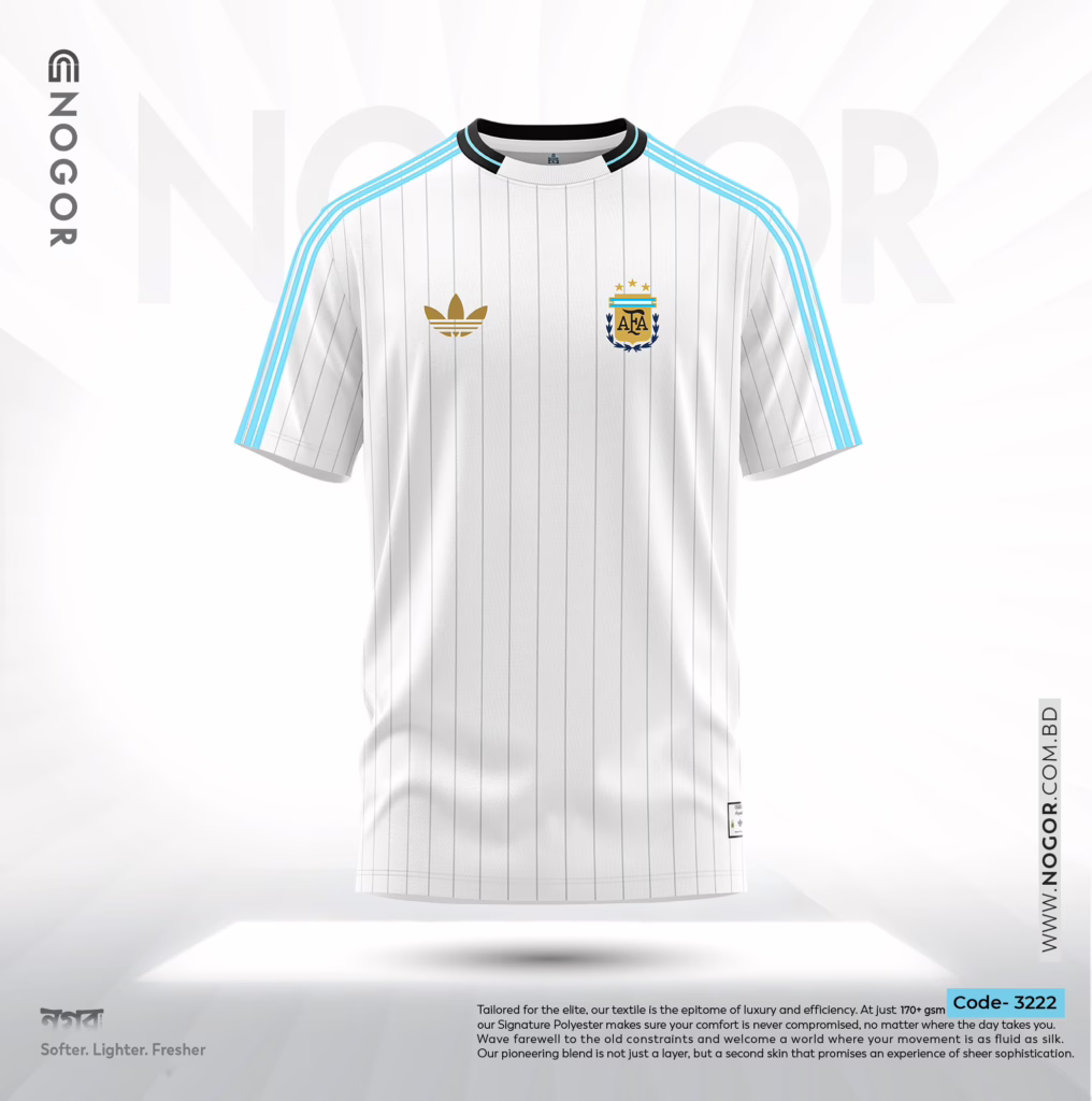 Argentina 2026 Terrace Icons Jersey – White Retro Style Football T Shirt NOGOR Bangladesh