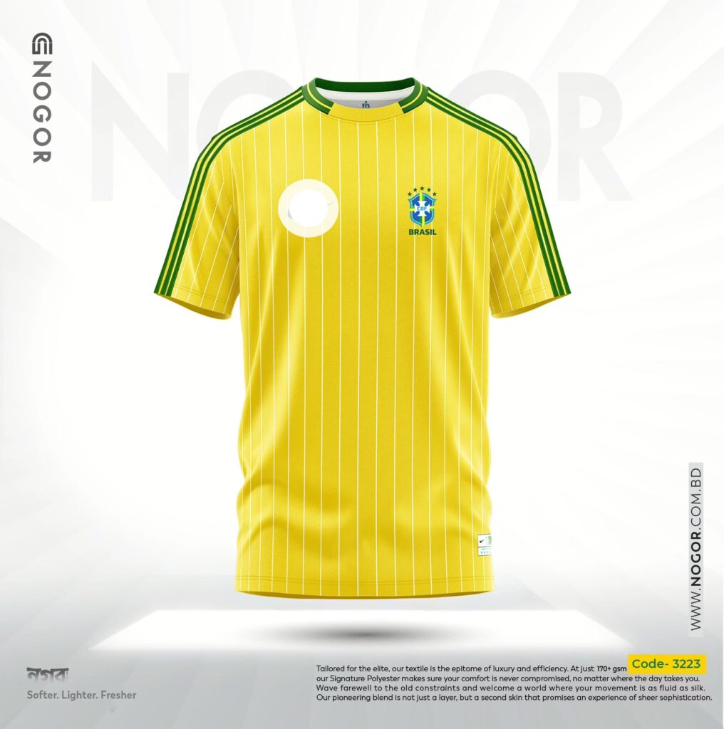 Brazil 2026 Terrace Icon Jersey – Yellow Retro Style Football T Shirt NOGOR Bangladesh none