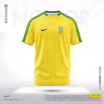 Brazil 2026 Terrace Icons Jersey – Yellow Retro Style Football T Shirt NOGOR Bangladesh