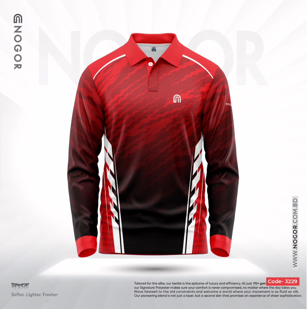 NOGOR Performance Full Sleeve Jersey – Ignite Red – NFJ180G3229