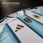 Argentina 2026 Home Jersey Price in Bangladesh Premium Silicone Logo, Mesh Fabric, Sublimation Print NOGOR Silicone