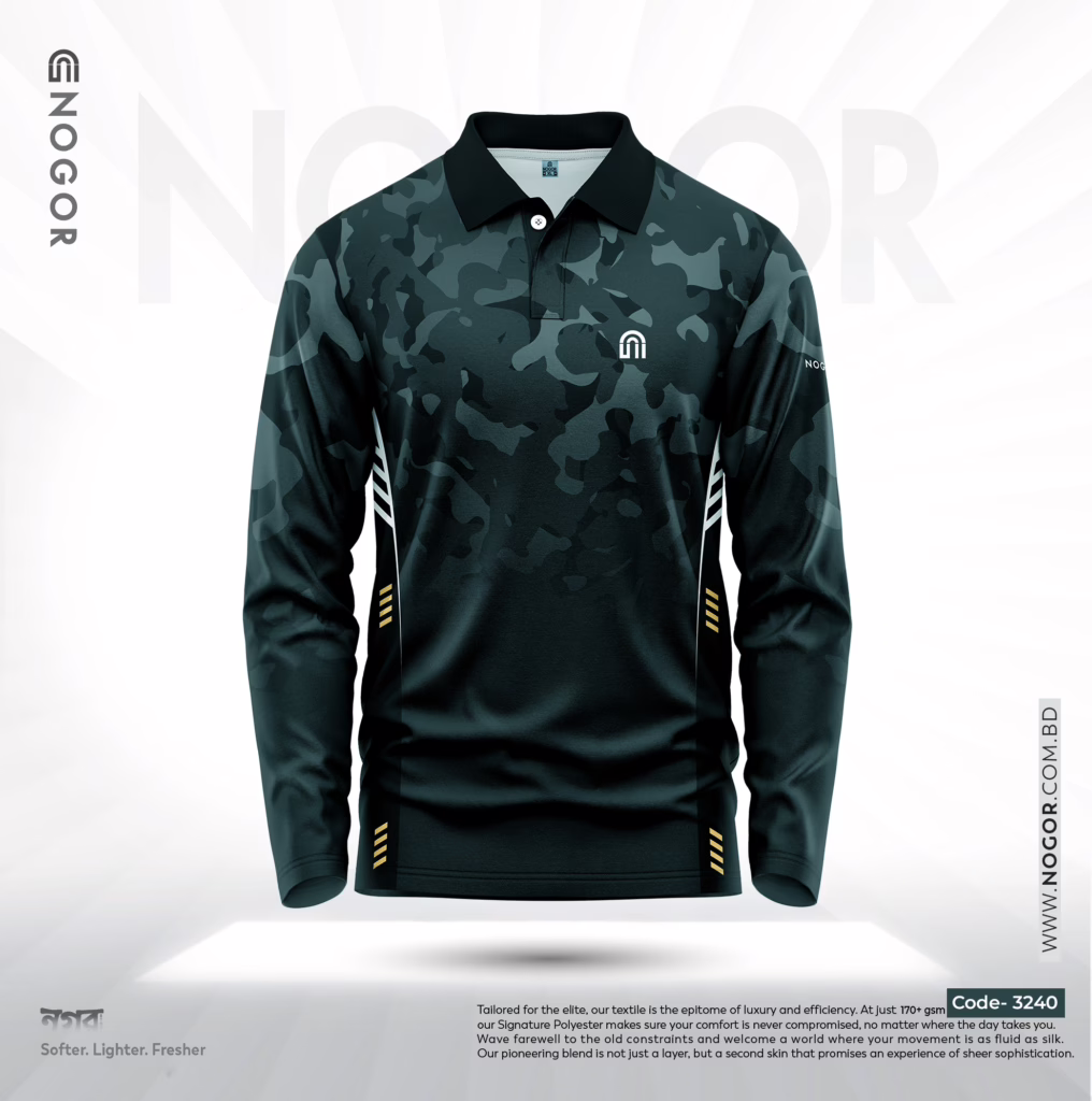 NOGOR Performance Full Sleeve Jersey – Dark Moss – NFJ180G3240 f