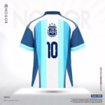Argentina 2026 Fan Edition Drop Shoulder Jersey Premium 180 GSM Jacquard Lurex NOGOR Original B