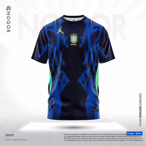 Brazil 2026 Away Jersey Price in Bangladesh – Premium Embroidery Logo, Mesh Fabric, Sublimation Print NOGOR 3244 f