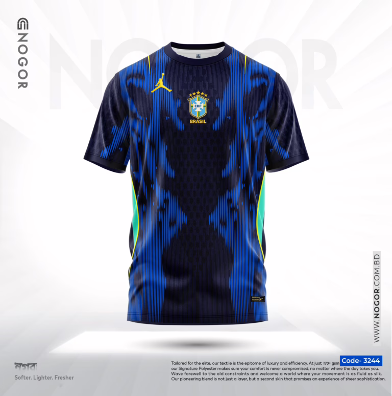 Brazil 2026 Away Jersey Price in Bangladesh – Premium Embroidery Logo, Mesh Fabric, Sublimation Print NOGOR 3244 f
