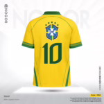 Brazil 2026 Fan Edition Drop Shoulder Jersey Premium 180 GSM Jacquard Lurex NOGOR Original B