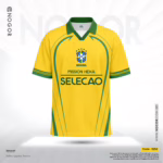 Brazil 2026 Fan Edition Drop Shoulder Jersey Premium 180 GSM Jacquard Lurex NOGOR Original F
