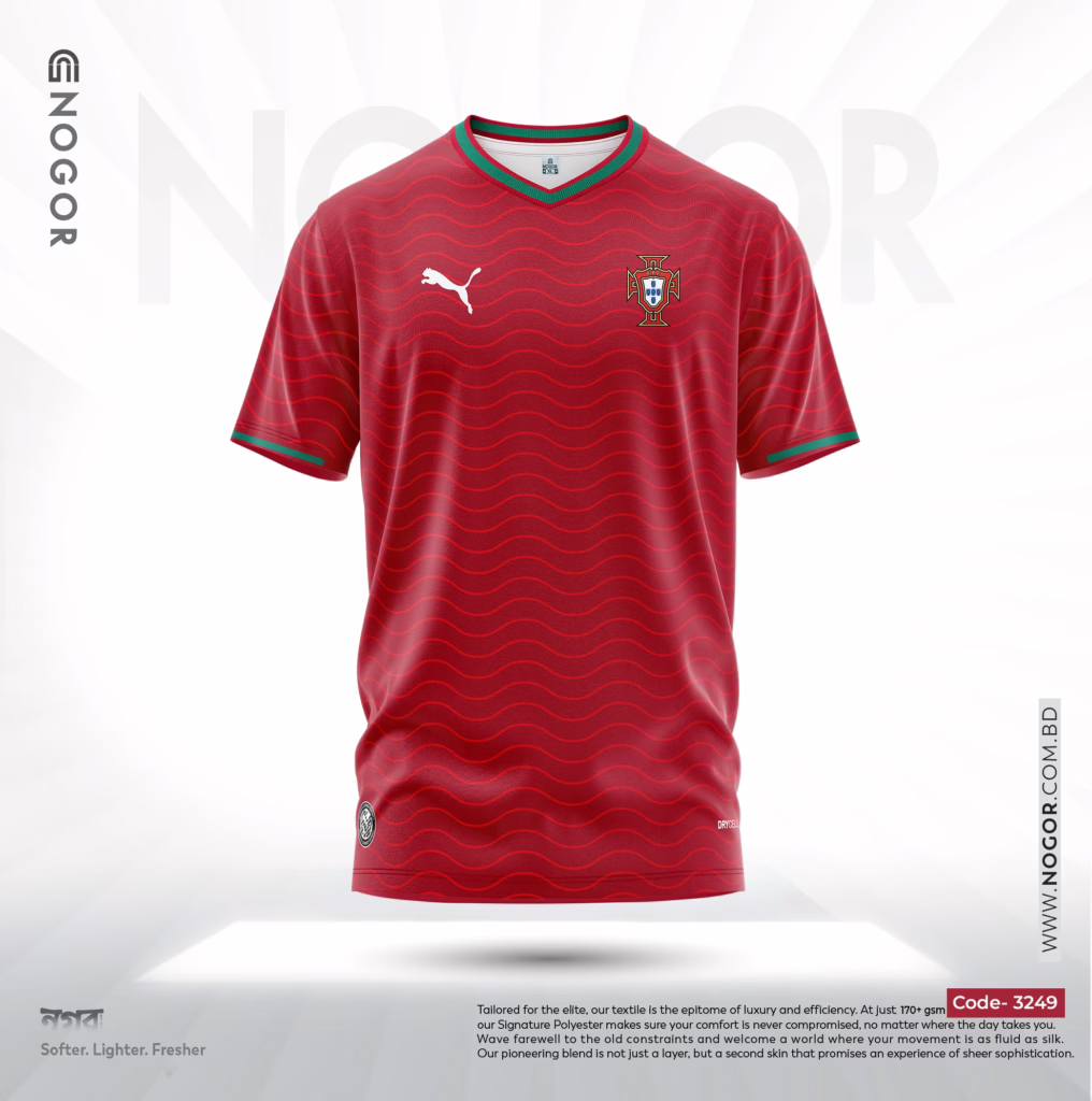 Portugal 2026 Home Jersey Price in Bangladesh – Premium Mesh Fabric, 180 GSM, Full Sublimation Print NOGOR 3149 F
