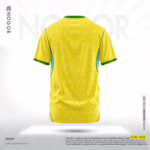 Brazil 2026 Home Jersey Price in Bangladesh – Premium Mesh Fabric, 180 GSM, Full Sublimation Print NOGOR