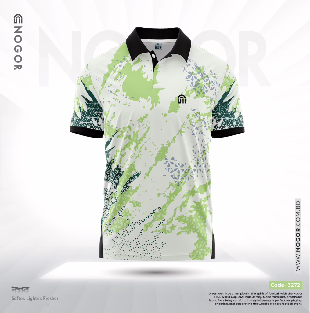 Men’s Premium Sports Performance Active Wear T-Shirt – Green Mirage 3272 F