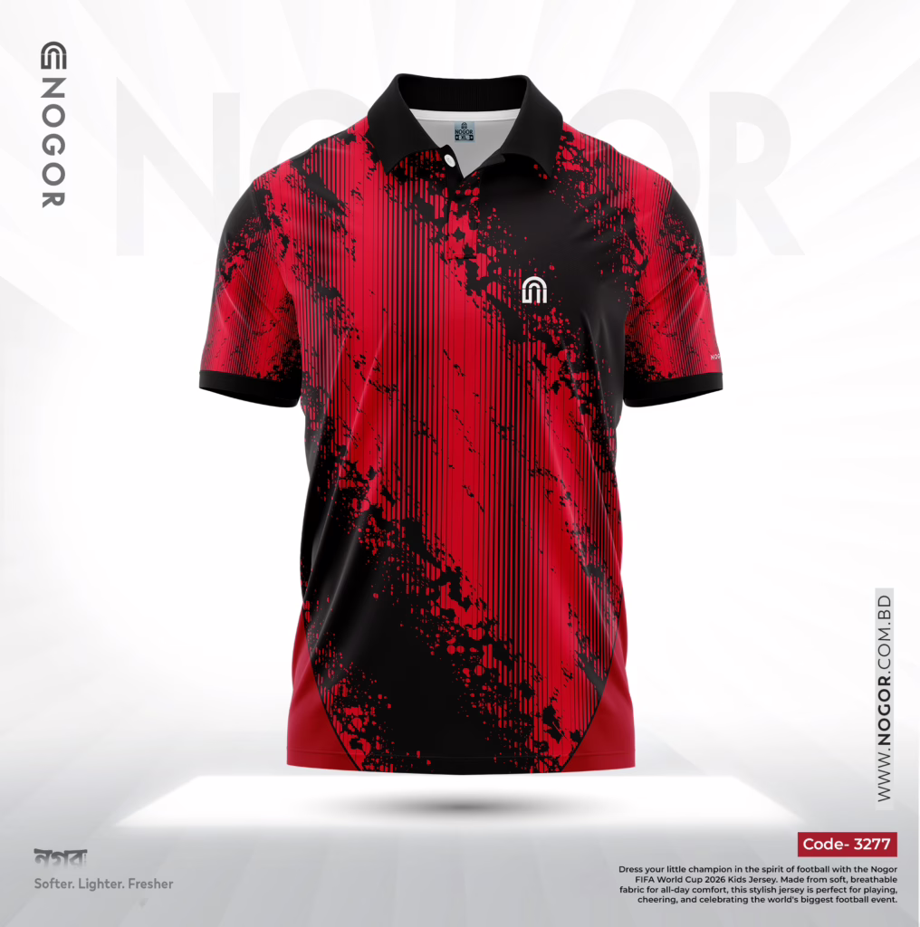 Men’s Premium Sports Performance Active Wear T-Shirt – Red Storm 3277 F