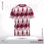 Men’s Premium Sports Performance Active Wear T shirt – Burgundy Shift 3285 F