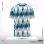 Men’s Premium Sports Performance Active Wear T shirt – Teal Shift 3284 F